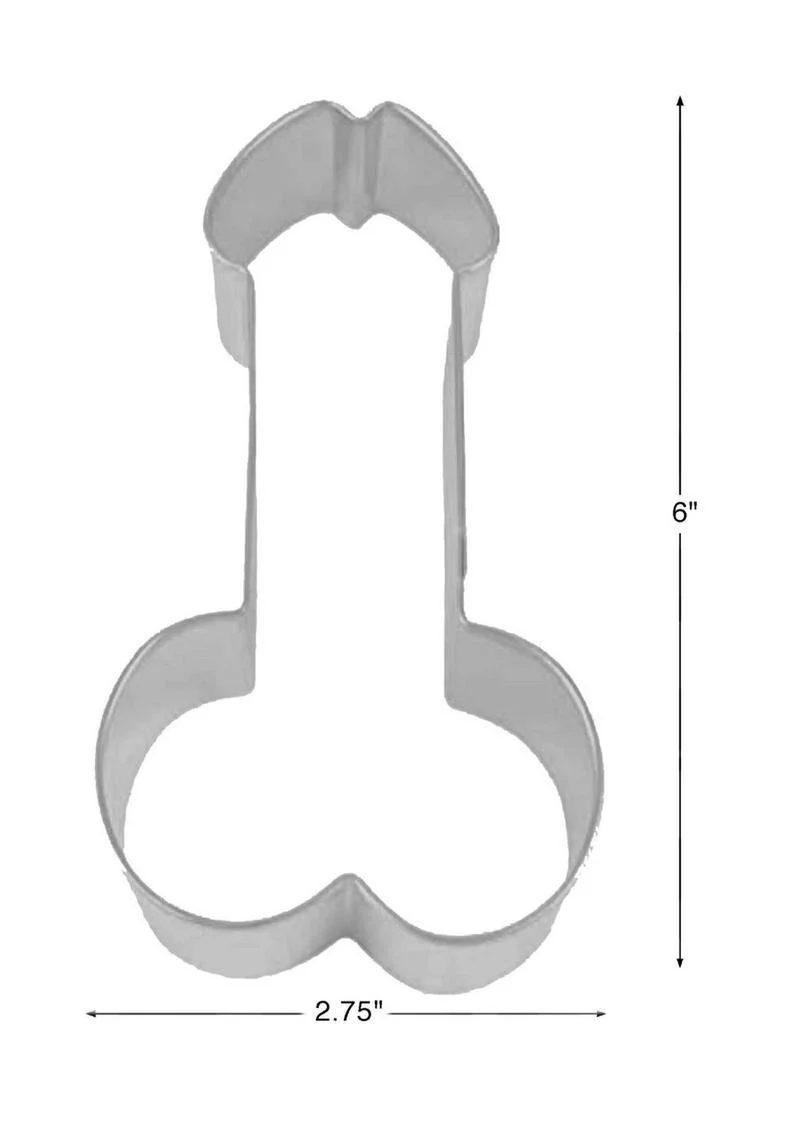 Glitterati Penis Shaped Cookie Cutter Fun Food-Grade Stainless Steel - Image 2