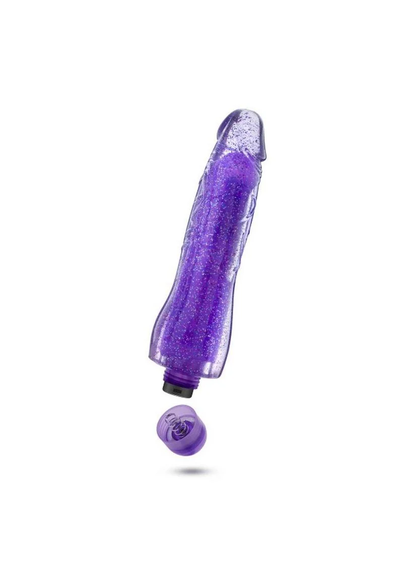 Glow Dicks Molly 8 Inch Glitter Vibrator with Color Changing Lights - Image 6
