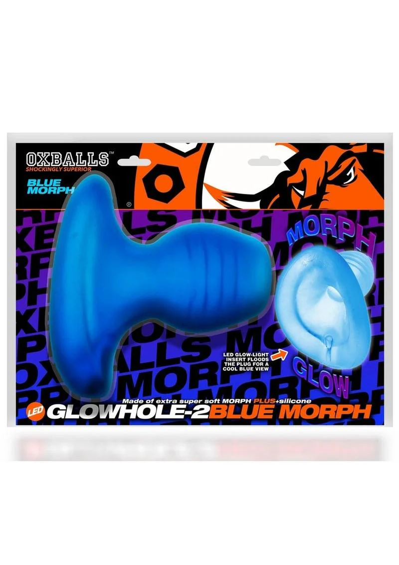 Glowhole 2 Large Blue Morph Hollow Buttplug - Image 4