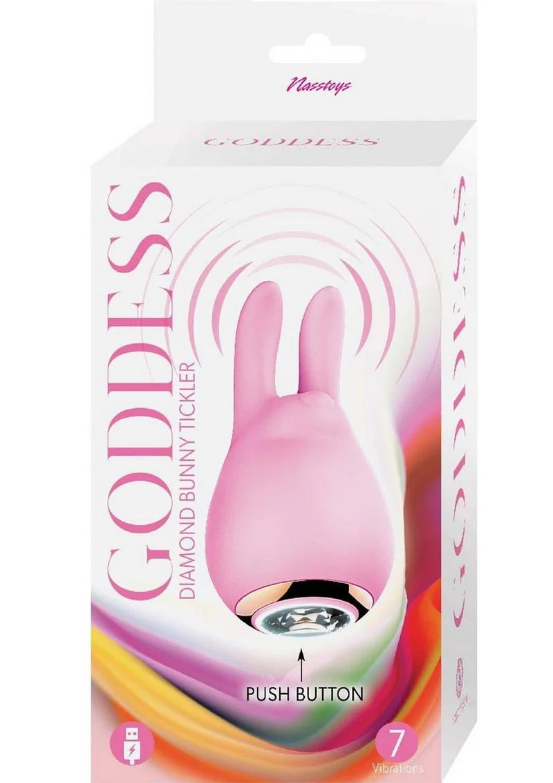 Goddess Diamond Rechargeable Silicone Bunny Tickler - Image 4