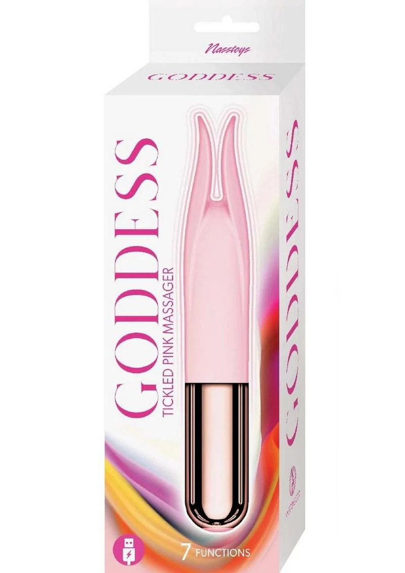Goddess Tickled Pink Rechargeable Silicone Massager - Image 4