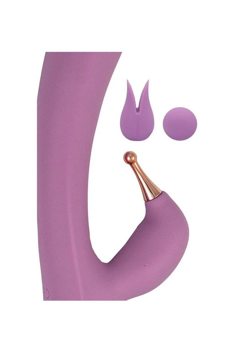 Goddess Tri-Tip Rechargeable Silicone Rabbit Vibrator - Image 3