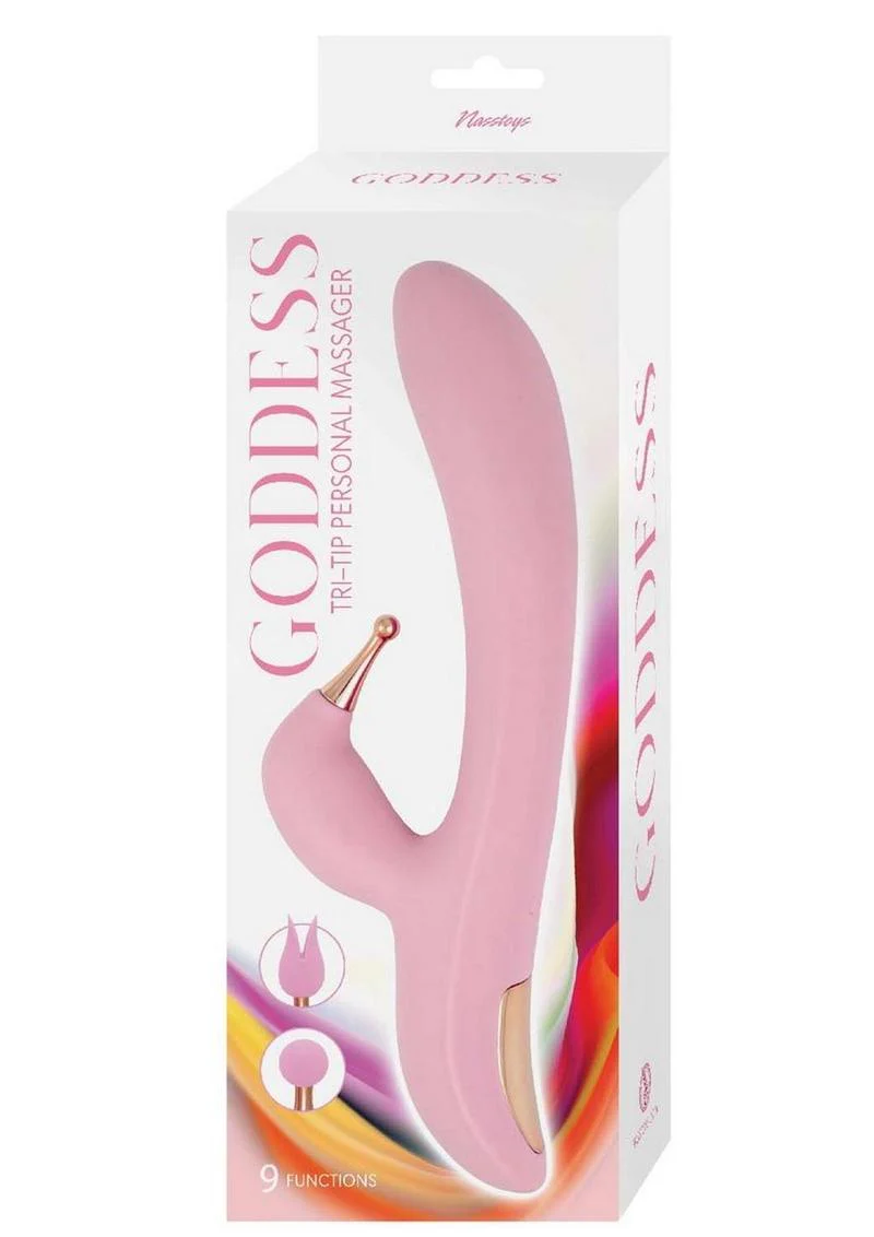 Goddess Tri-Tip Rechargeable Silicone Rabbit Vibrator - Image 8