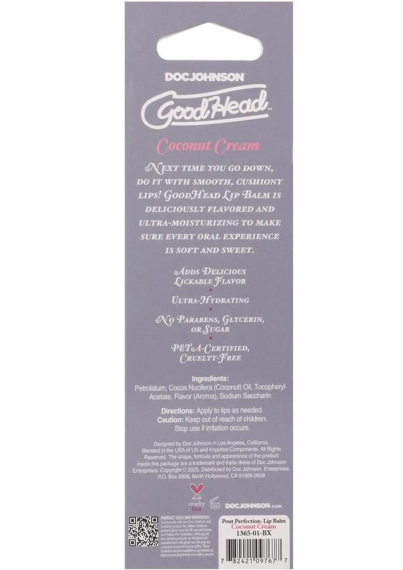 Good Head Pout Perfection Lip Balm Coconut Cream - Image 3
