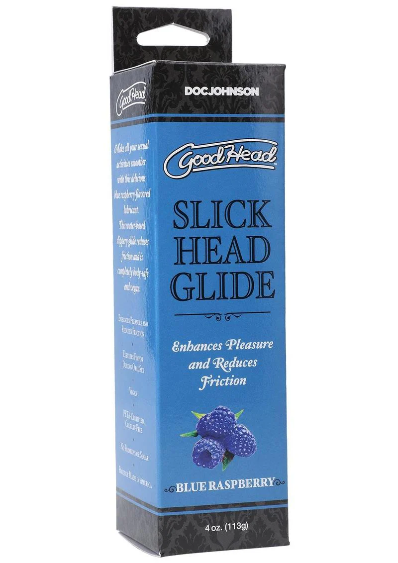 Good Head Slick Head Glide Blue Raspberry Flavored Lubricant - Image 2