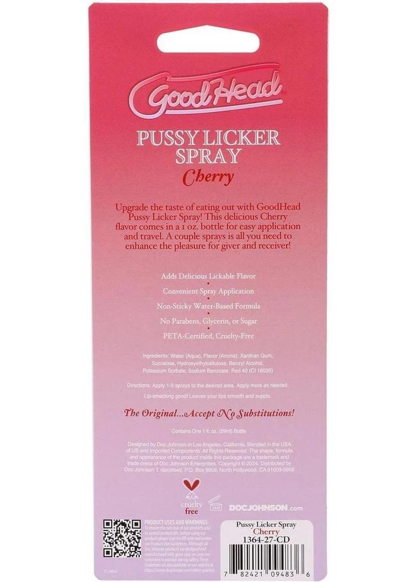 GoodHead Pussy Licker Spray Cherry Flavor - Image 4
