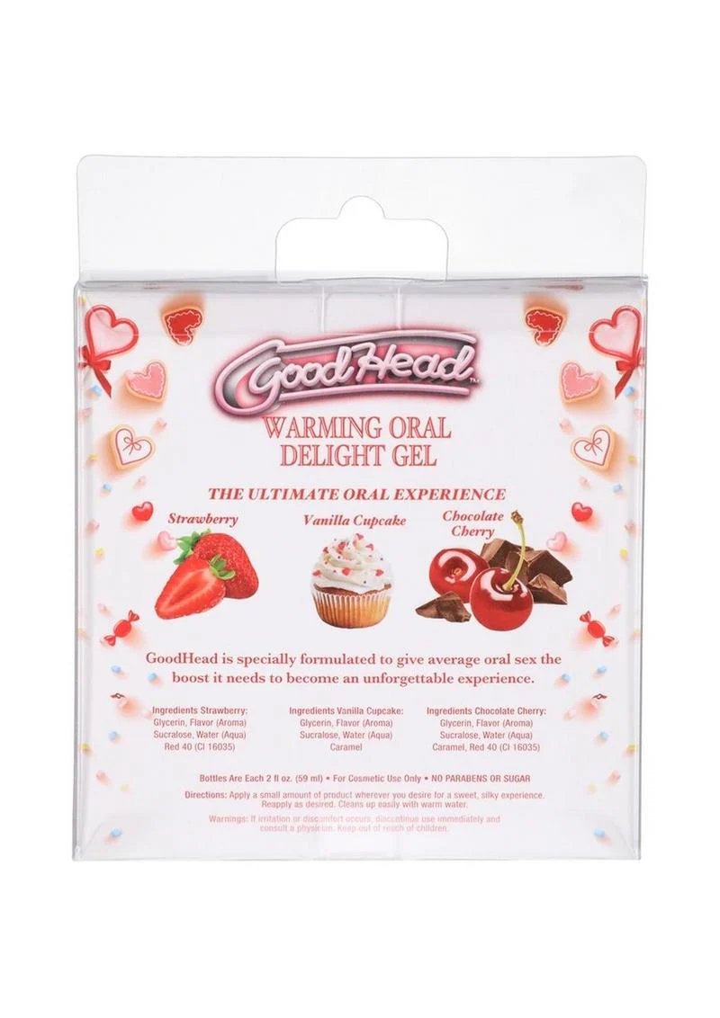 GoodHead Warming Oral Delight Gel Assorted Flavors 3-Pack - Image 2