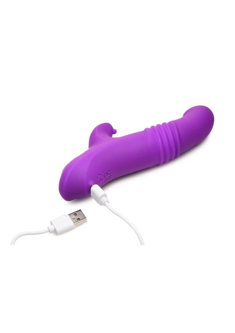 Gossip Blasters 10x Rechargeable Silicone Thrusting Rabbit Vibrator - Image 4