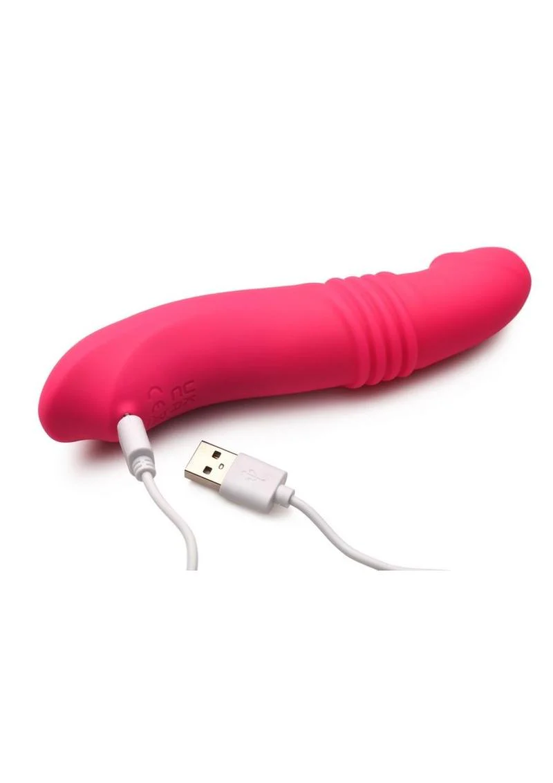 Gossip Blasters 10x Rechargeable Silicone Thrusting Vibrator - Image 3