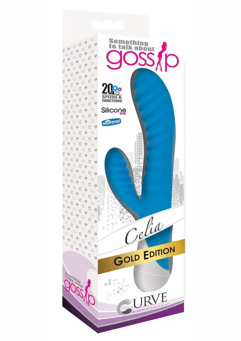 Gossip Celia Ribbed Silicone Rabbit Vibrator - Image 4