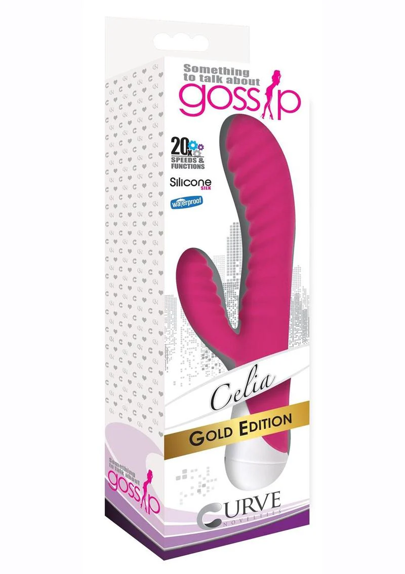 Gossip Celia Ribbed Silicone Rabbit Vibrator - Image 5