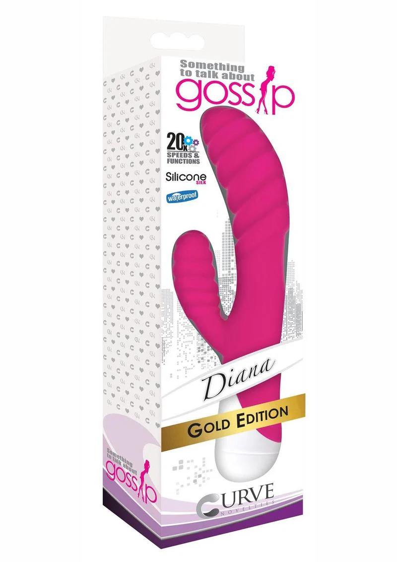 Gossip Diana 20x Rippled Silicone Rabbit Vibrator - Image 5