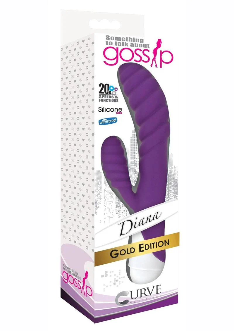 Gossip Diana 20x Rippled Silicone Rabbit Vibrator - Image 6