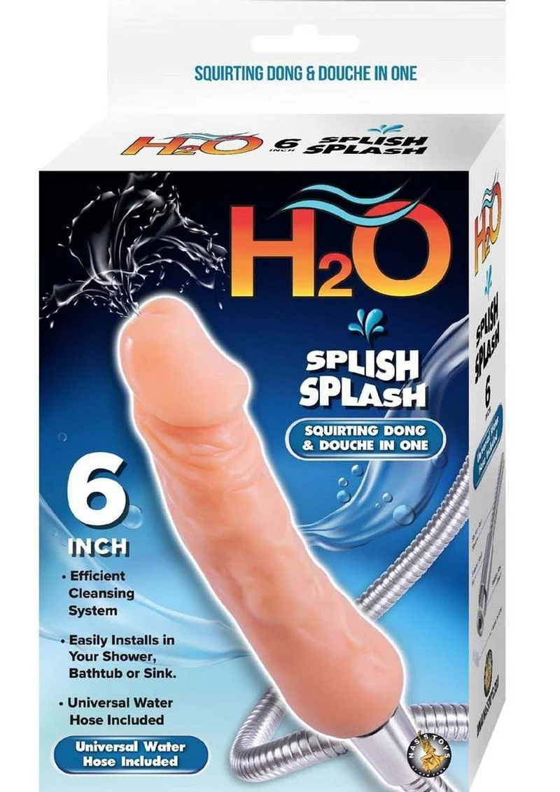 H2O Splish Splash 7 Inch Squirting Dong And Douche - Image 5