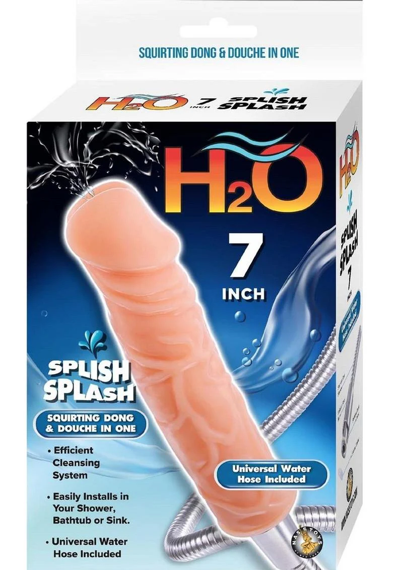 H2O Splish Splash 7 Inch Squirting Dong And Douche - Image 6