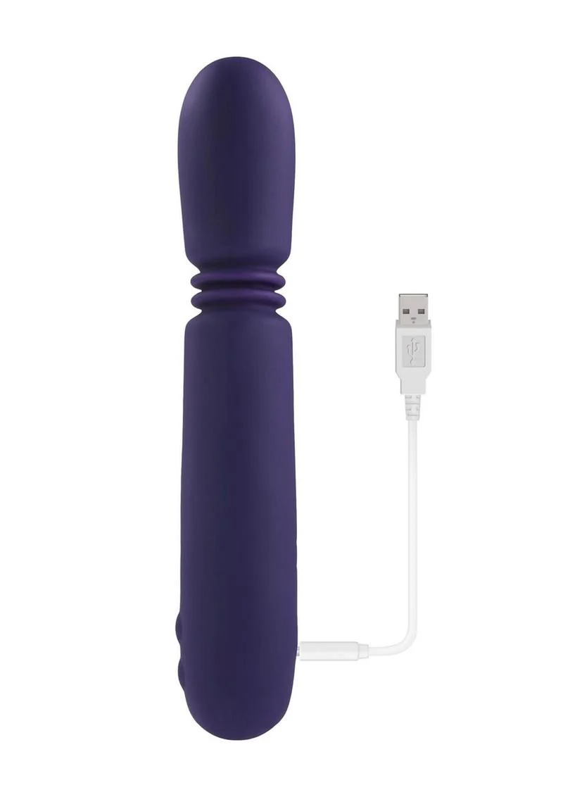 Handy Thruster Rechargeable Silicone Vibrator Purple - Image 3