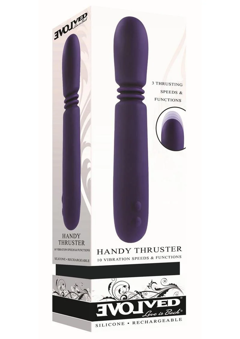 Handy Thruster Rechargeable Silicone Vibrator Purple - Image 4