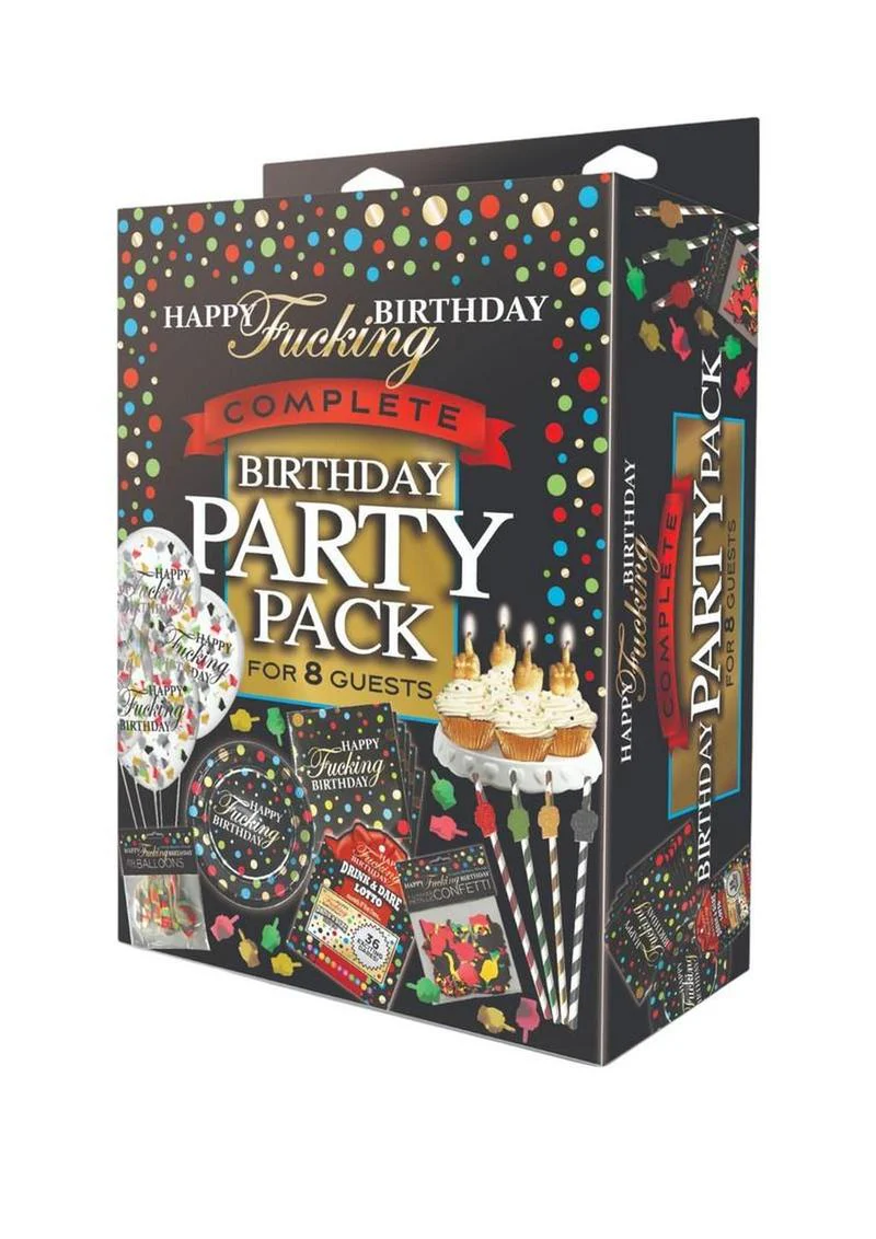 Happy Fucking Birthday Complete Party Pack for 8 Guests