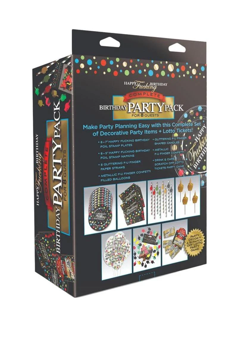 Happy Fucking Birthday Complete Party Pack for 8 Guests - Image 2