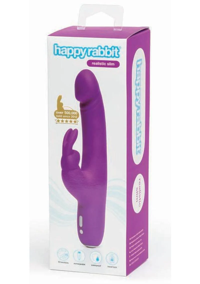 Happy Rabbit Realistic Slim Silicone Rabbit Vibrator - Image 2