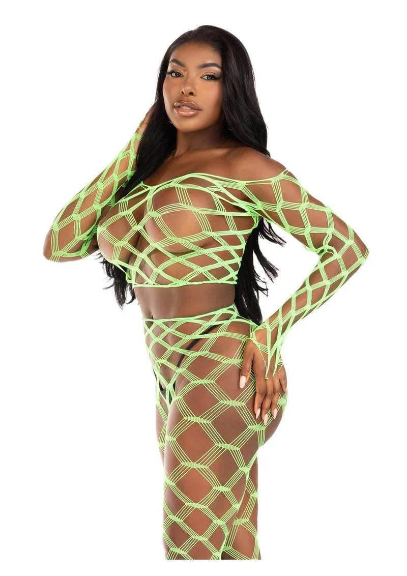 Hardcore Net Crop Top and Footless Tights - Image 13