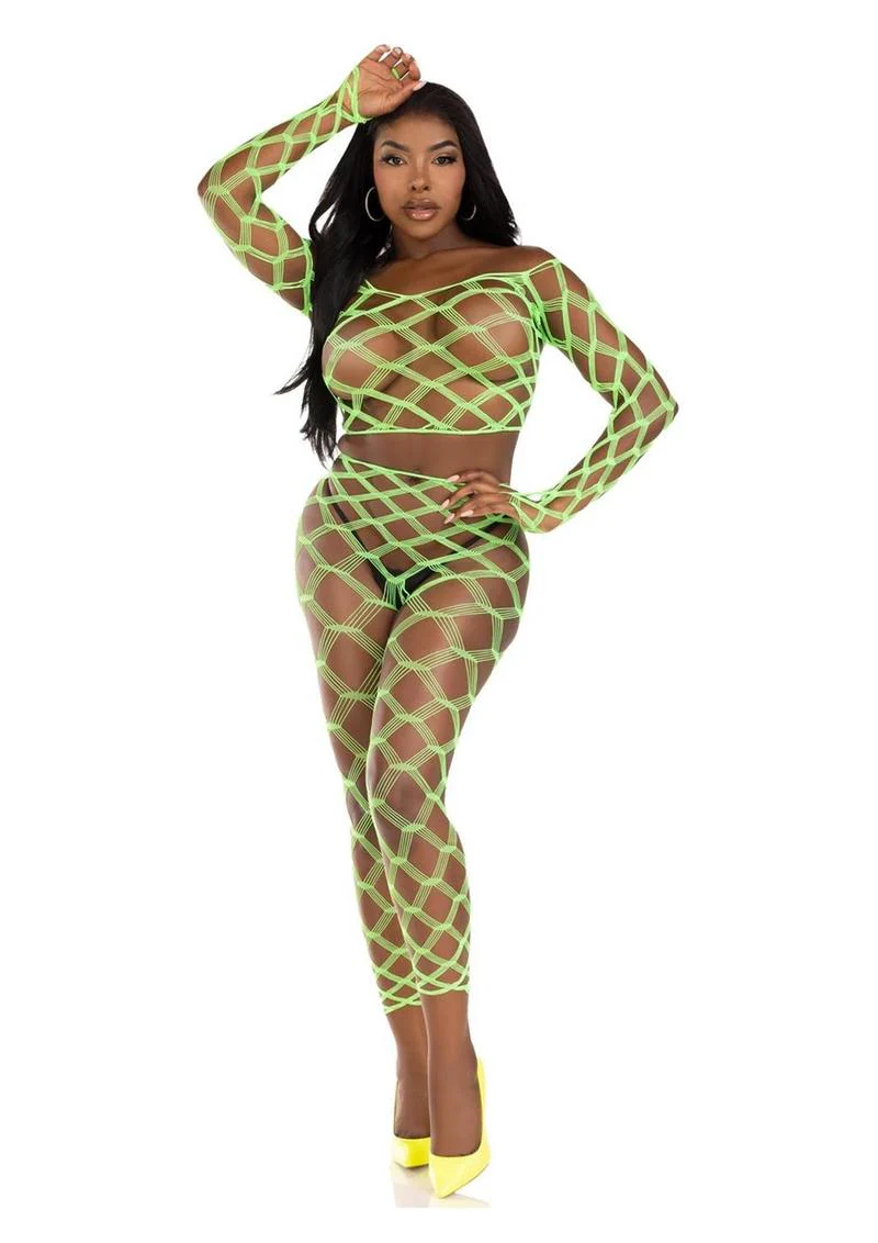 Hardcore Net Crop Top and Footless Tights - Image 15