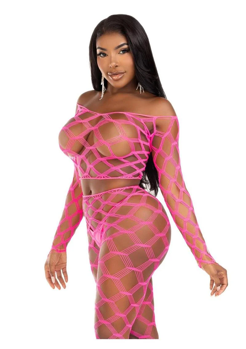 Hardcore Net Crop Top and Footless Tights - Image 9
