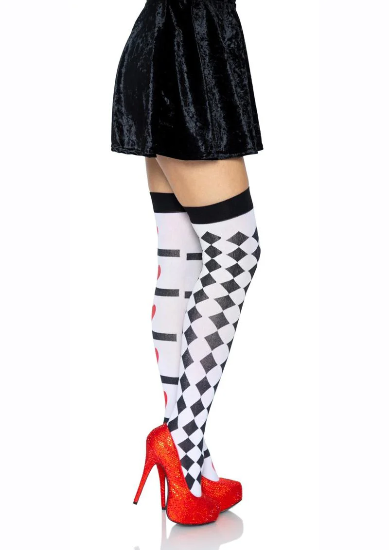 Harlequin and Heart Thigh High - Image 3