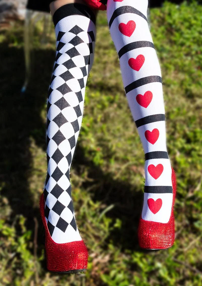 Harlequin and Heart Thigh High - Image 4