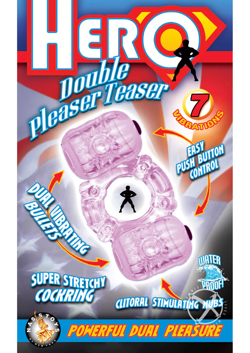 Hero Double Pleaser Teaser Vibrating Cock Ring - Image 4