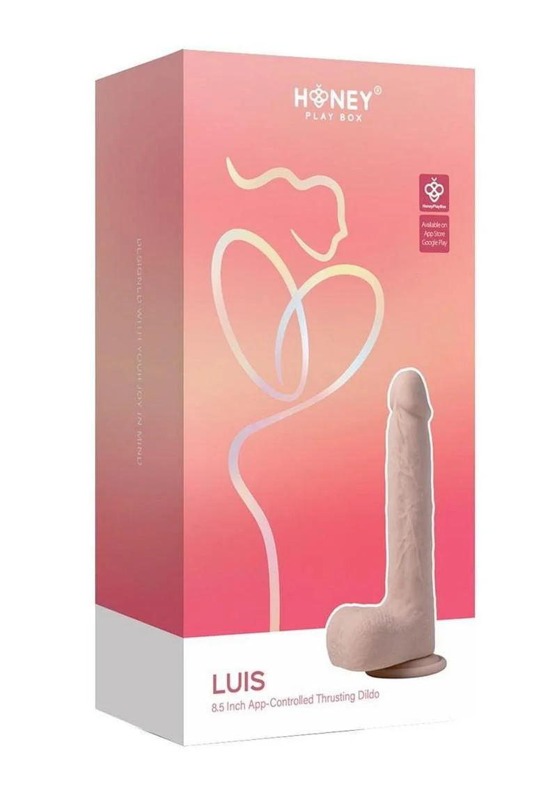 Honey Play Box LUIS App-Controlled Thrusting Silicone Dildo with Clit Licker - Image 3