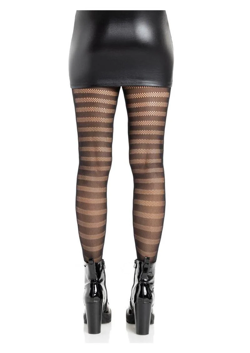 Horizontal Striped Net Tights - Image 2