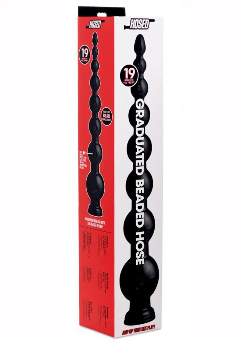 Hosed Graduated Beaded Hose 19in Long Silicone Anal Trainer - Image 4
