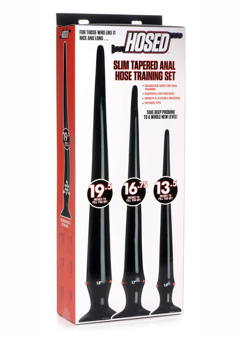 Hosed Slim Tapered Anal Hose Training Silicone Depth Training Kit - Image 4