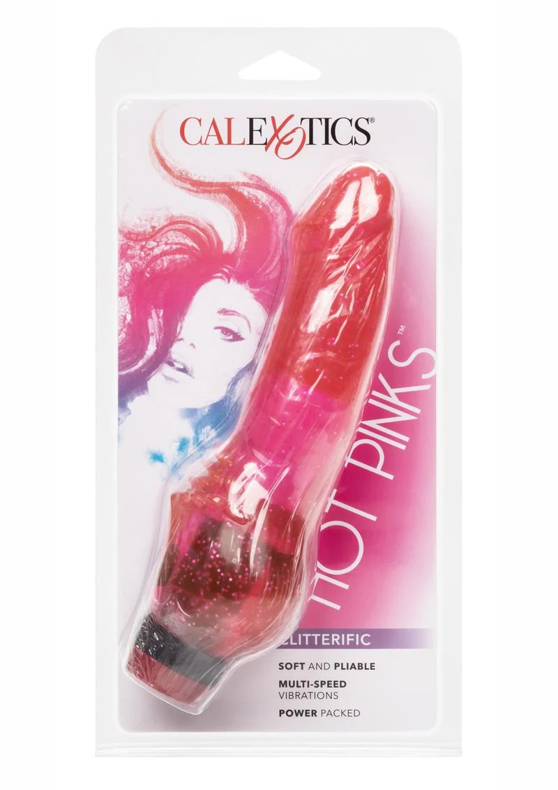 Hot Pinks Clitterific Vibrating Dildo 8 Inch Multi-Speed Vibrations - Image 4