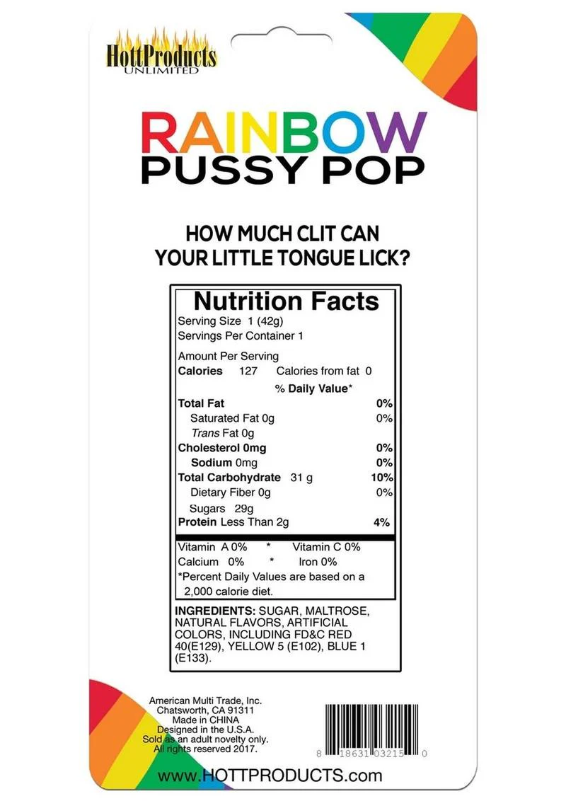 Hott Products Rainbow Pussy Pop Fruity Lollipop - Image 3