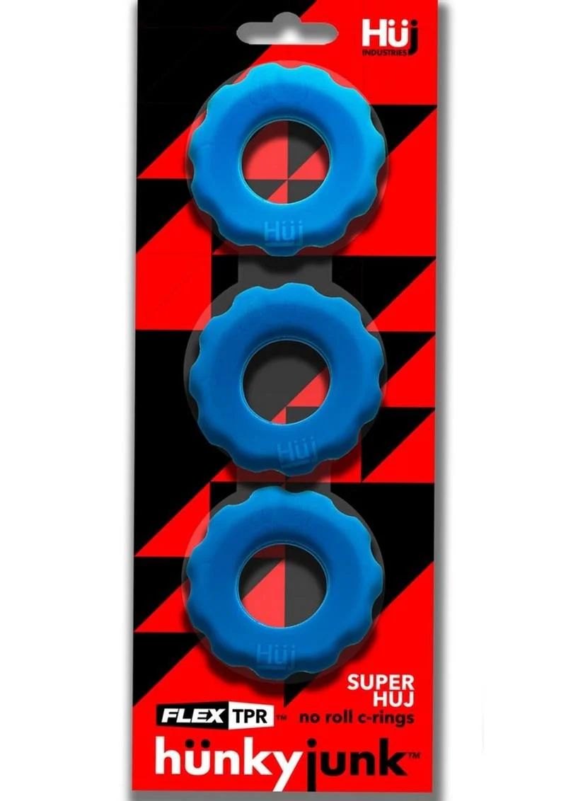 HunkyJunk HUJ Cockrings 3 Pack Flex TPR - Image 14