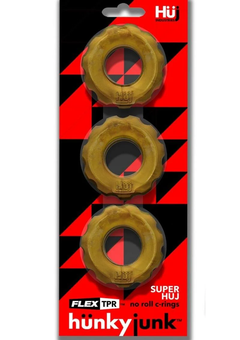 HunkyJunk HUJ Cockrings 3 Pack Flex TPR - Image 3