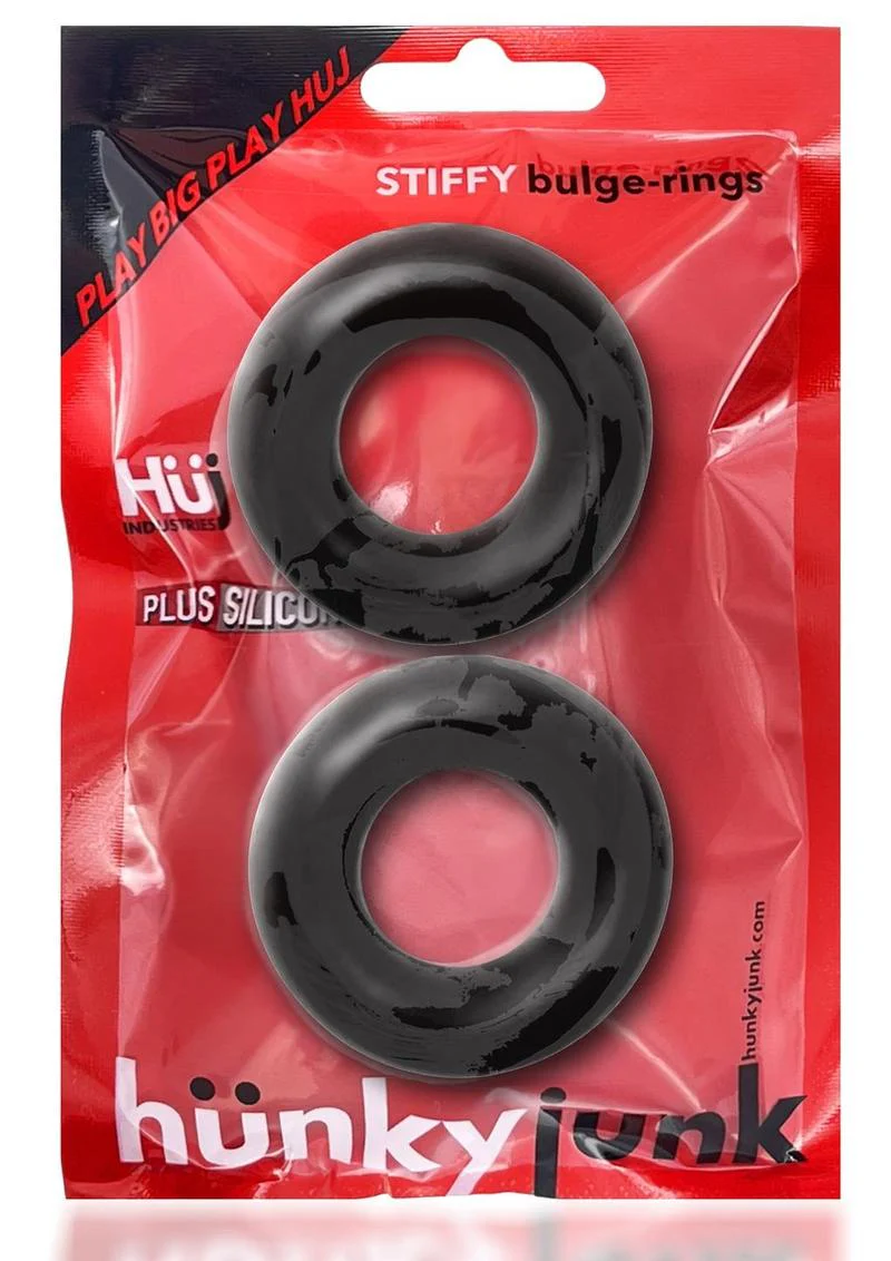 HunkyJunk Stiffy Bulge 2-Pack Silicone Cock Rings - Image 15