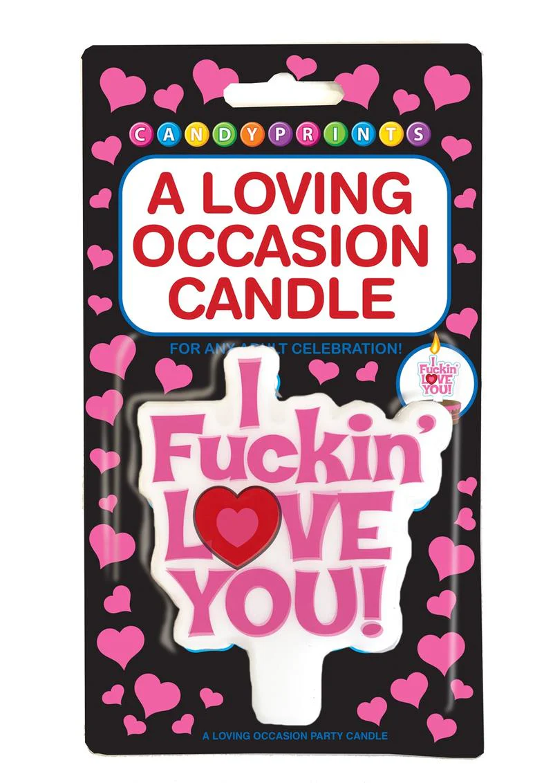 I Fuckin' Love You Party Candle Fun Playful Candle for Celebrations - Image 2