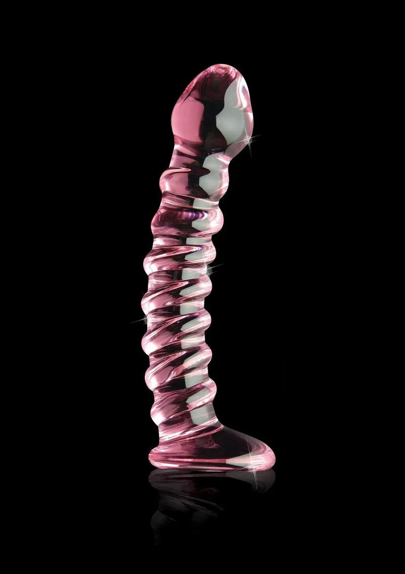 Icicles No. 28 Textured Glass G-Spot Dildo Hand Blown - Image 2