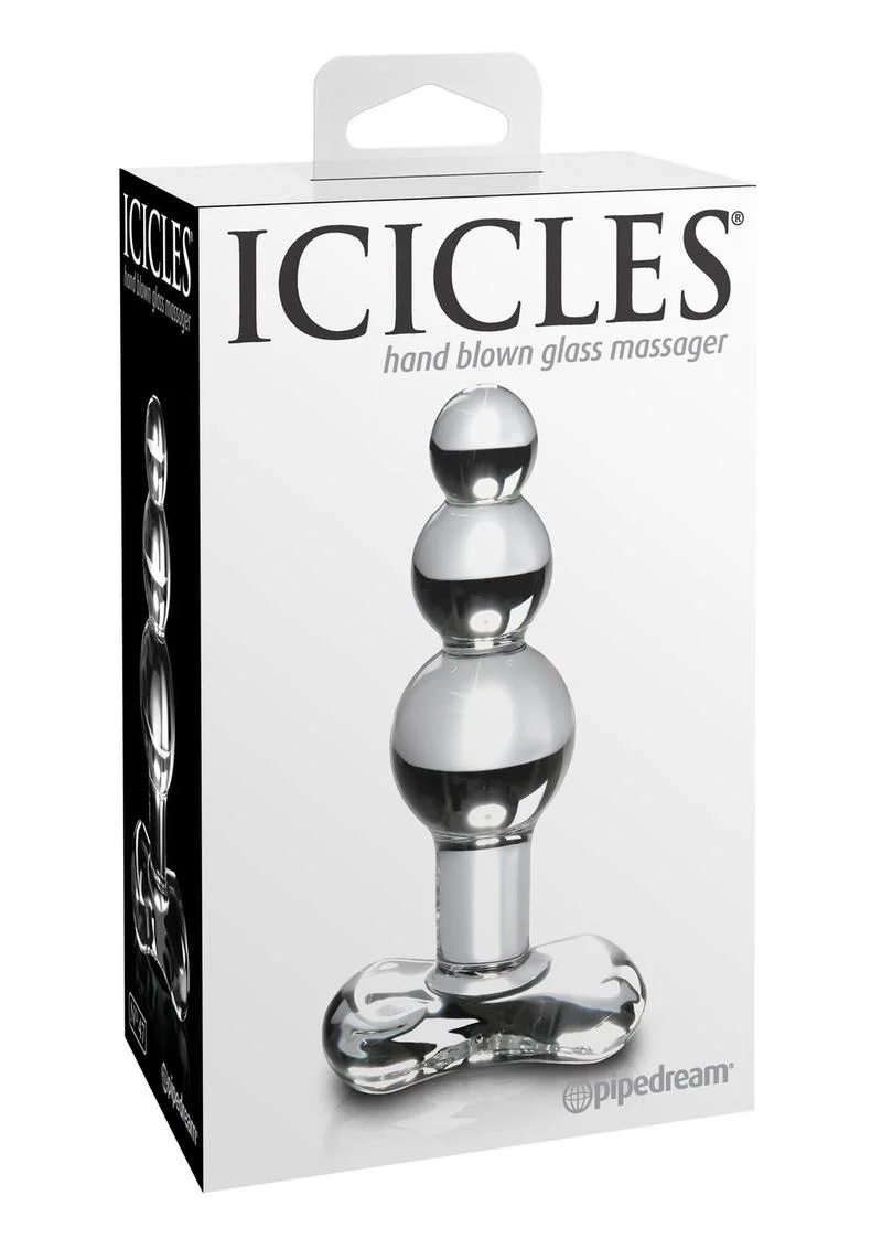 Icicles No. 47 Easy to Clean And Beaded Glass Anal Plug - Image 3