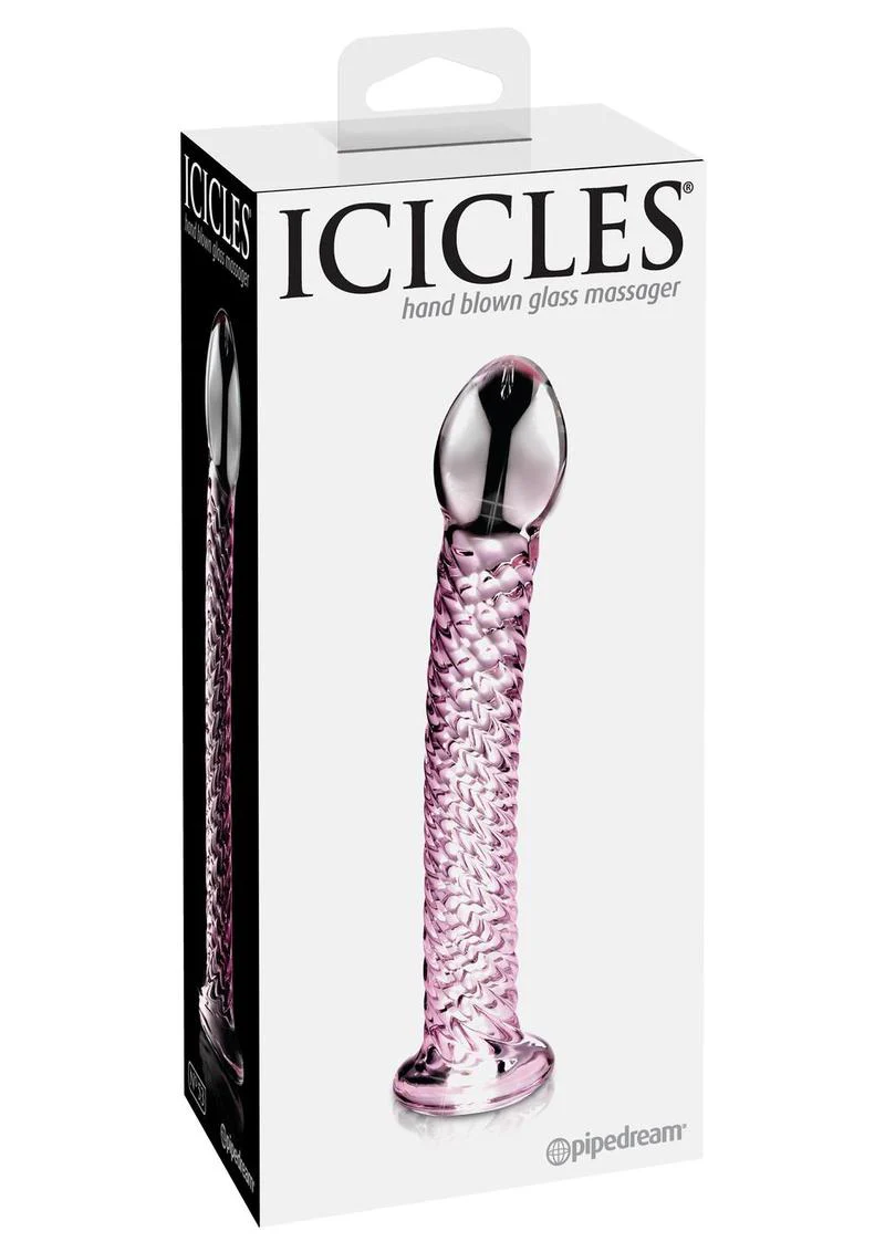 Icicles No. 53 Textured And Hand Blown Glass Massager - Image 3
