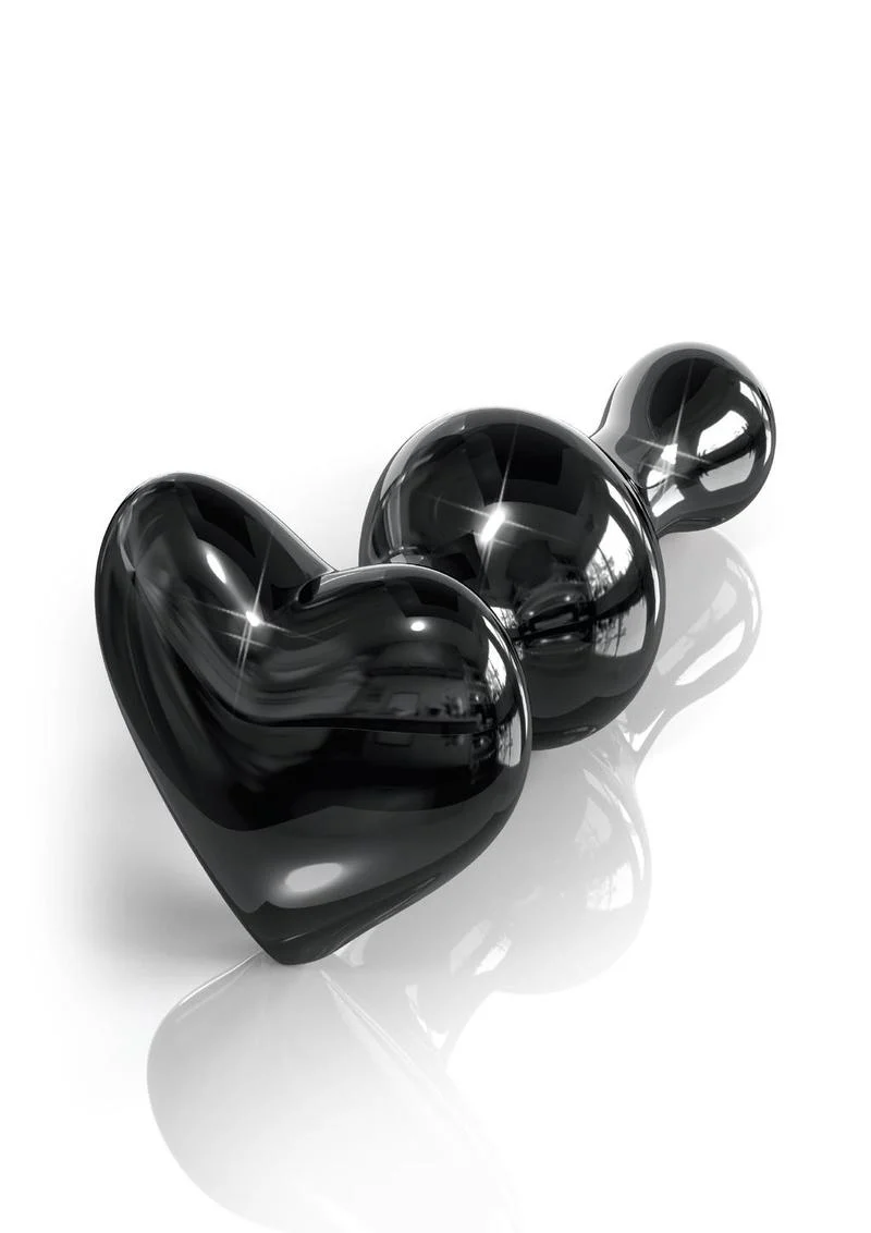 Icicles No. 74 Beaded Heart-Shaped Glass Anal Plug - Image 2