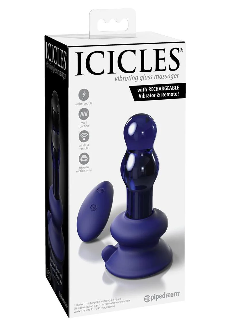 Icicles No. 83 Rechargeable Glass Anal Plug - Image 3