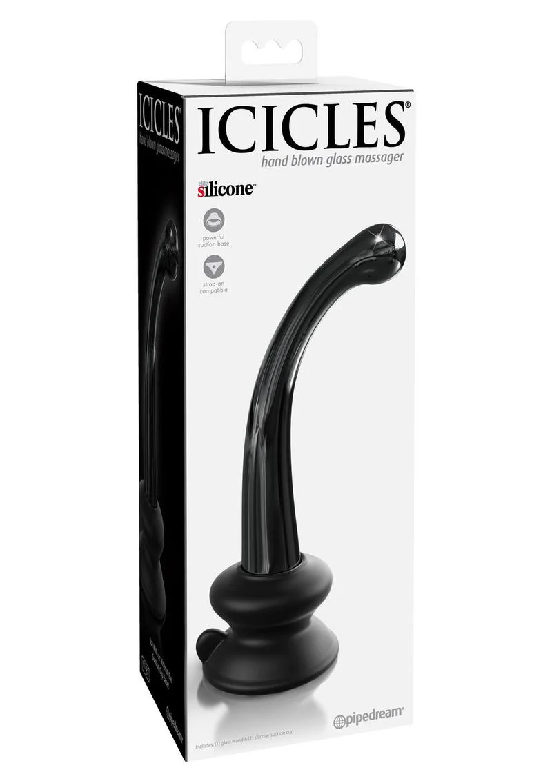 Icicles No. 87 Glass G-Spot Wand Bendable Silicone Suction Cup - Image 3