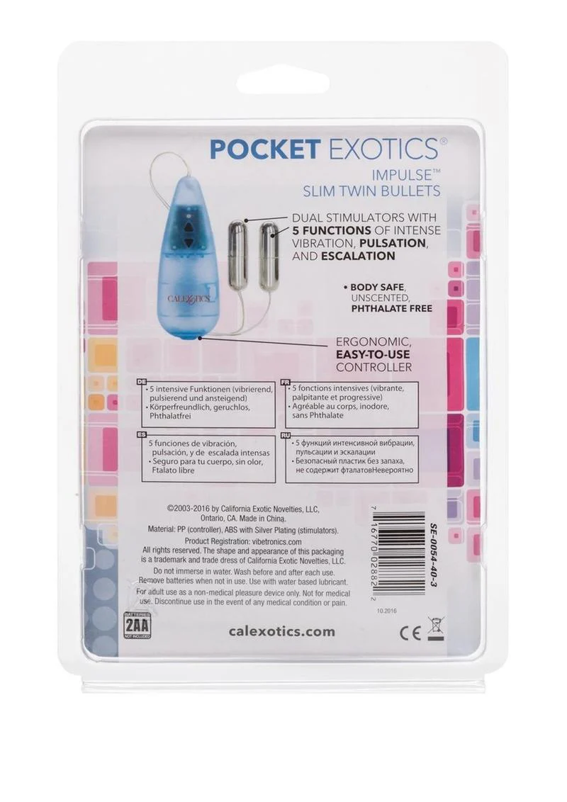 Impulse Pocket Paks Slim Twin Bullets with Wired Remote Control - Image 3