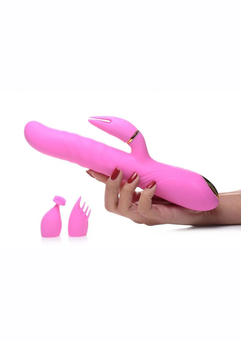 inmi 10X Versa-Thrust Rechargeable Silicone Rabbit Vibrator - Image 3