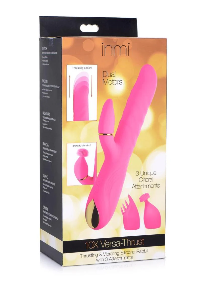 inmi 10X Versa-Thrust Rechargeable Silicone Rabbit Vibrator - Image 4
