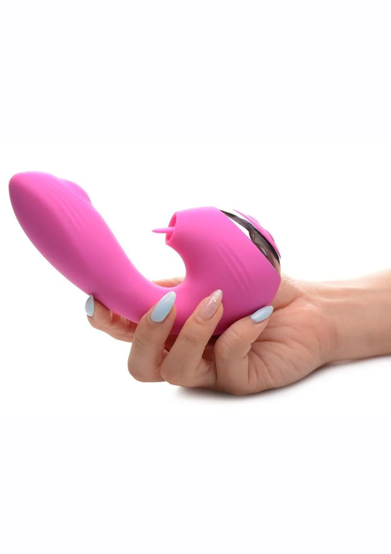Inmi Lick-n-Throb G-Spot Silicone Rabbit Vibrator - Image 3